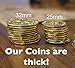96 Metal Pirate Treasure Coins Zinc Replica Doubloon for Party Decorations or Birthday Favor Supplies
