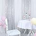 HELAKU Sliver Sequin Backdrop Curtains - Sequin Fabric Photography Background Glitter Photo Booth Backdrop for Birthday Wedding Party Decor, 2 Panels 2.5x8FT