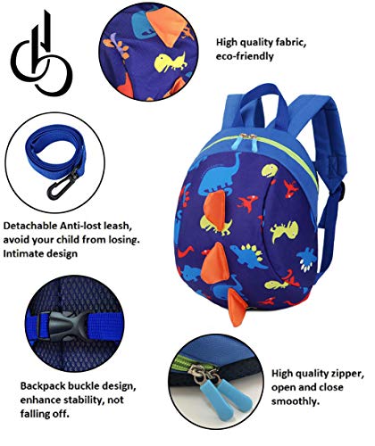 DB Dinosaur Toddler mini backpack with leash,children Kids baby harness bookbag - Thumbnail 3
