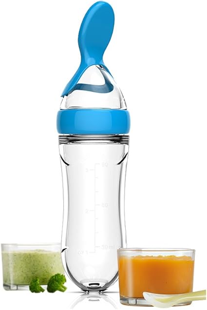 Sin Bpa Silicona Bebe Biberon Squeeze Cuchara Complemento Alimenticio Arroz Cereales Botella Biberones De Plastico Nationalesportkampen Bebe