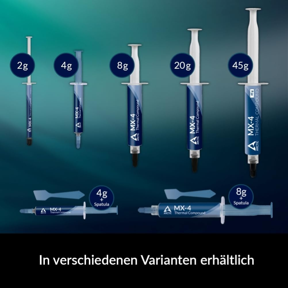 ARCTIC MX-4 (4 g) - Premium Performance Wärmeleitpaste für alle Prozessoren (CPU, GPU - PC, PS4, Xbox), sehr hohe Wärmeleitfähigkeit, Lange Haltbarkeit, sichere Anwendung, Nicht leitend 7