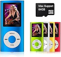 MYMAHDI - Digital, Compact and Portable MP3 / MP4 Player ( Max support 64 GB Micro SD Card ) with Photo Viewer, E-Book Reader and Voice Recorder and FM Radio Video Movie in Dark Blue