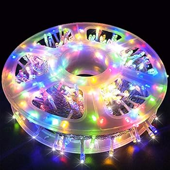 MYGOTO Xmas Lights String Lights 500 LED 165feet 8 Modes Plug in String Lights 30V Fairy Lights Home Garden Party Wedding Xmas Tree Bedroom Window Curtain Decoration(Multicolor)