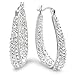 GDMONIN Sterling Silver Hoop Earrings Made with Swarovski Crystals