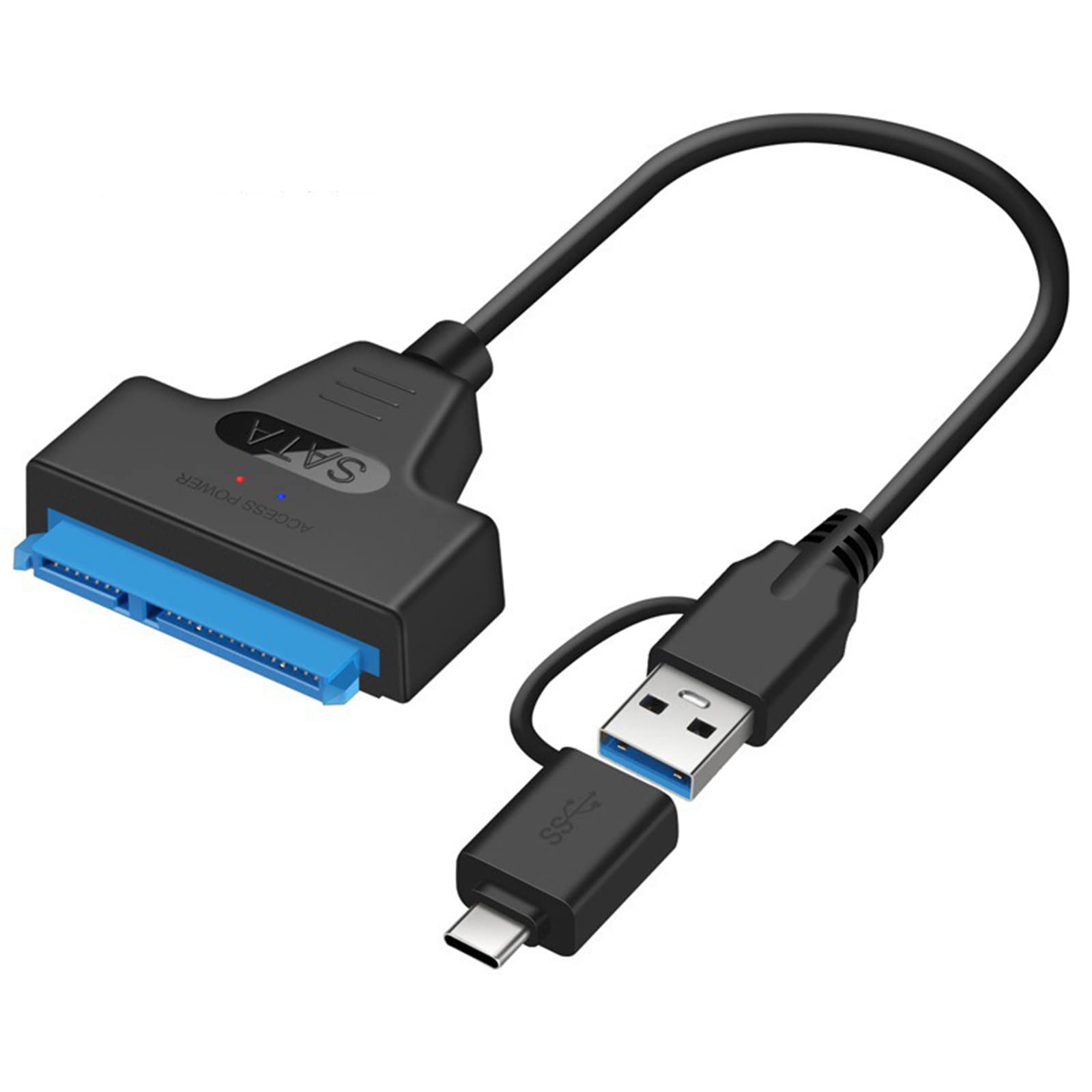 YMY USB 3.0 & USB Type C to SATA Adapter, 2 in 1 Multiport Adapter to SATA with 5Gbps UASP Supported