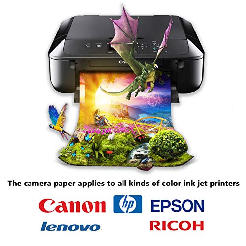 HeCloud 100 Sheets 4"x 6" High Glossy photographic Paper Waterproof Professional Photo Paper Works with All Inkjet Printers 230gsm
