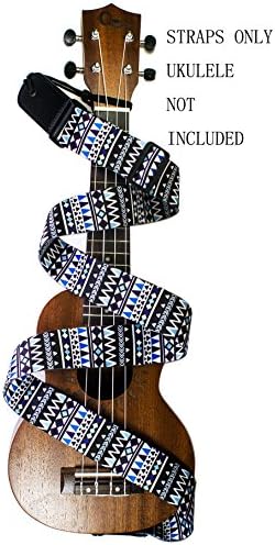 OLIVELAND Blue Tribal Pattern Ukulele Straps Ukulele Belts (bluetribal)