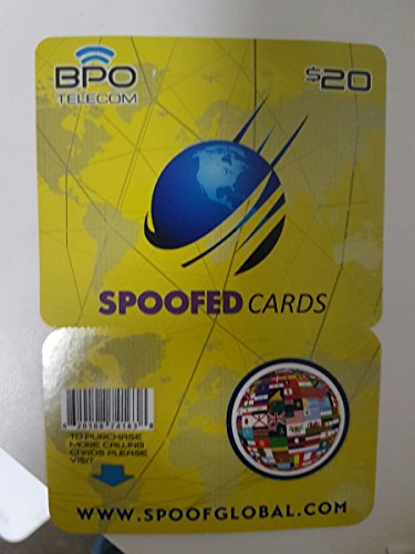 $20 Spoofed Spoof fake hidden Rechargeable Local and International Calling Card Disguise your Real Number! Get 400 minutes of Local Spoof Calling (USA)