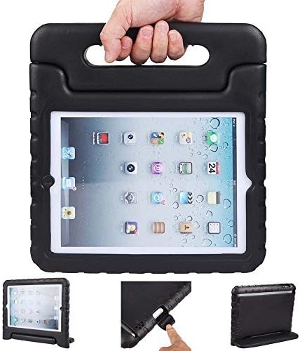 iPad air 2 cases, ANZOL lightweight shockproof cover case with handle stand for kids for Apple iPad air 2(Black)