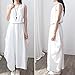 Romacci Women Maxi Sleeveless Dress Plus Size Pockets Loose Swing Tank Tunic Dress White