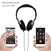 LP Headphones,with in-line microphone Stereo Volume Control for Travel, Work, Sport , Stereo Headset for Iphone and Android Devices (black）