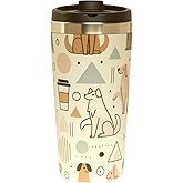 AetherSip Dog Coffee Mug – 15oz Insulated Stainless Steel Tumbler, Coffee Machine Friendly, Perfect for Hot & Cold Drinks, Ideal for Dog Moms & Dads