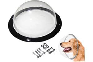 Clear Acrylic Dome, Dog Fence Window with Air Holes,Playground Clear Pet Dome View,Dog Bubble Peek Window, Inside Length 11.8