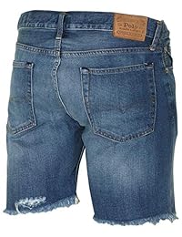 Polo Ralph Lauren Sullivan Slim Jean Short, Fray Bottom, Destruct Denim Shorts para hombre