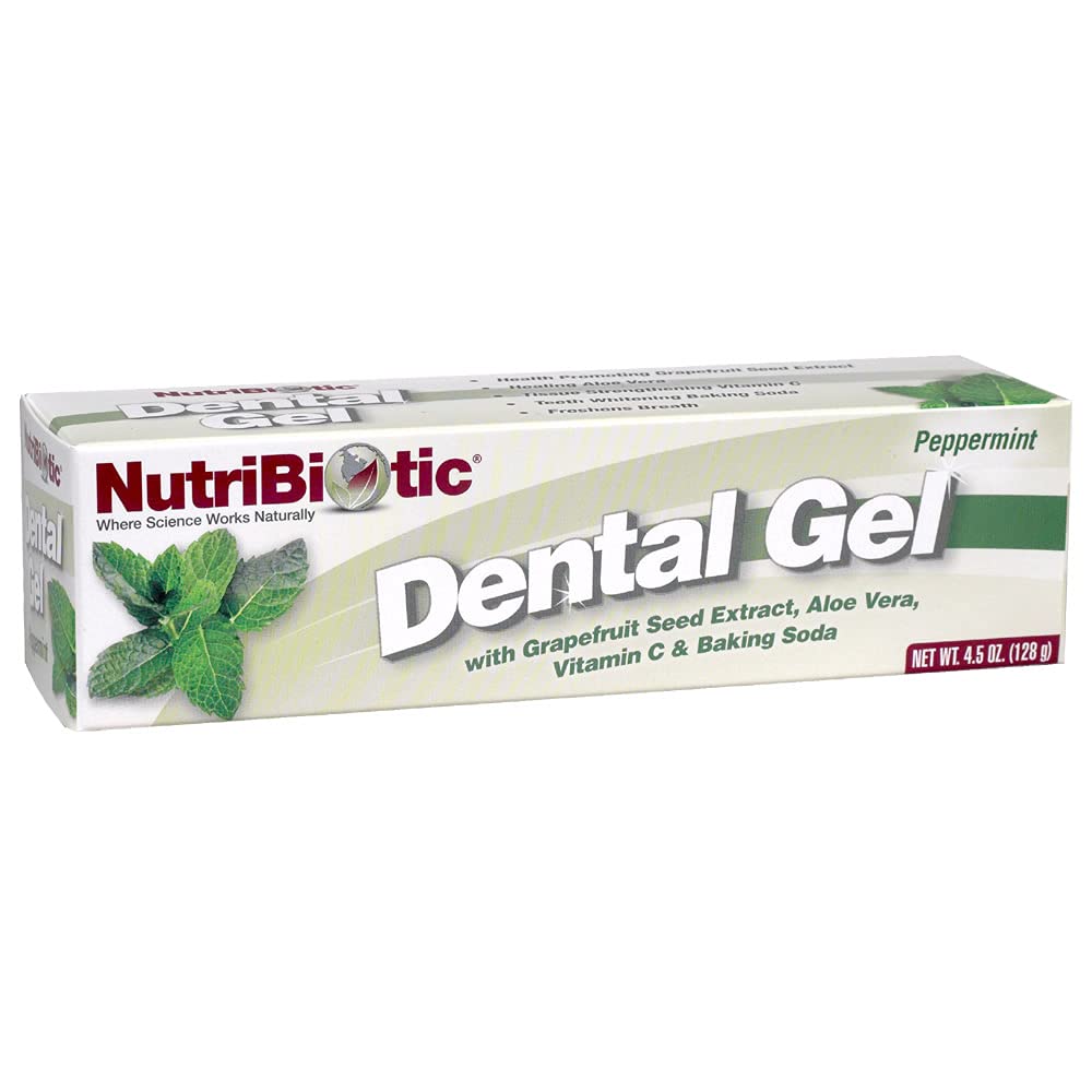 Dental Gel, Peppermint, 4.5 oz (128 g), NutriBiotic