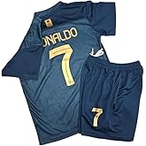 2 Piece CR7 Kids Soccer Jersey Uniform AL NASSR Fc Saudi Arabia