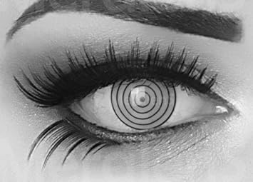 EIN PAAR Farbige Manga Anime Naruto Cosplay 14mm Kontaktlinsen 'Rinnegan Eye' mit gratis Linsenbehälter und Kombilösung. Perf