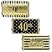 Black and Gold 40th Birthday Mini Candy Bar Wrappers - Shiny Foil - 45 Stickers