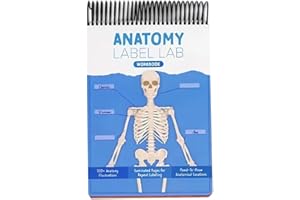 1pcs Anatomy Label Lab Workbook, Creative Human Anatomy Busy Book, 100+ Full Color Dry-Erase Pages Anatomy Label-Lab Workbook for Medical School Students Doctors Nurses (Blue)