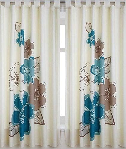 Candice Teal Floral Curtains 72s Amazon Co Uk Kitchen Home