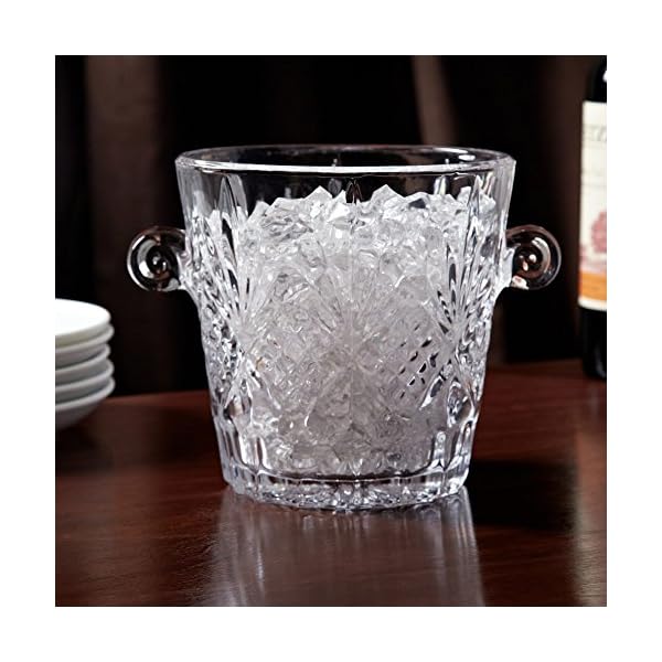 Elegant Crystal Ice Bucket with handles, wine cooler bucket, For weddings,events, parties