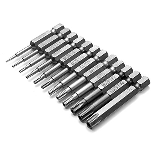 Daoki 12pcs 12 sizes 1/4 inch 50mmt5-t40 torx head screw driver b…