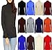 Rimi Hanger New Ladies Women's Polo Turtle Neck Rib Long Sleeve Tee Top Jumper (S,M,L,XL)