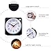 Tinload Small Analog Travel Alarm Clock Silent Non Ticking, Snooze, Ascending Beep Sounds, Battery Operated,Light Functions, Easy Set