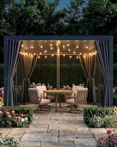 SeeHill 10x12 Aluminum Louvered Pergola Review: Adjustable Roof Gazebo with Curtains image 20