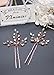 fxmimior Bridal Hair Accessories Pearl Crystal Hair Pins Hair Clips Bobby Pin Wedding Party Evening Headpiece Head Wear (pack of 3) (rose gold)