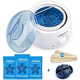 Home Waxing Kit,AVAII Painless Hair Removal Waxing Warmer Kit for Full Body Brazilian Bikini Face Eyebrows Legs Underarm with Hard Wax Beans (3.5oz/bags) & 20 Wax Applicator Sticks