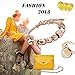 Alaxy Bangle Bracelets Made with Swarovski Crystal, Charm Beaded Bracelets for Teens Girls and Women Size 19cm (7.48'') - 22cm (8.6'') (Rose Gold)