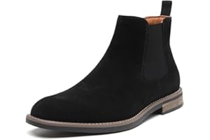 DECARSDZ Men's Chelsea Boots Casual Classic Comfy Slip-On Suede Chukka Mens Ankle Boot