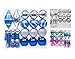 ITART 70ct Christmas Tree Ball Ornaments Decorations Shatterproof Balls and Finial Drops Assortment for Xmas Trees, Wedding, Themed Parties Decoration (Blue, Silver and White)