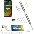 VOLTEK Digital Voice Recorder Pen - 64GB - Mini Audio Recording Device for Meetings - Portable Dictaphone Microphone - Clear Voice Capture - Compact Digital Recorder 5X Inks, Leather Case and Guide