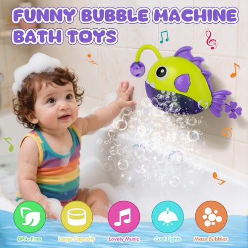 Baby Bath Toys 1 2 3 4 Years, Shark Toys Bath Toy Baby, Automatic Bubble Generator for Bathtub with Music, Baby Bath Toys 1-5 Years, Birthday Gifts, Christmas