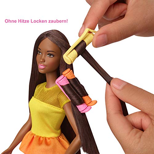 Barbie GBK25 Locken-Style Puppe, schwarzhaarig – Bild 4