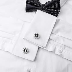 HAWSON A-Z Initial Cufflinks for Men and Women with