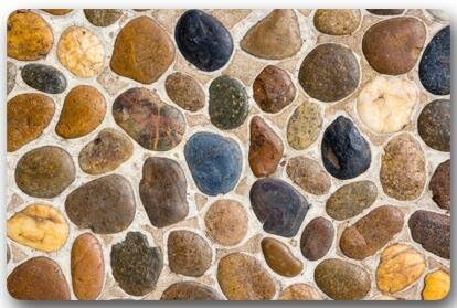 Doormat Rug Mat Floor Porch Mat Outdoor/indoorr/Bathroom Mats Pebble Stone Decorative Rubber Doormat Non Slip Stain Resistant Thickness Standard Size 23.6"(L) x 15.7"(W), 3/16"
