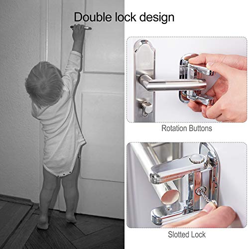 BBTKCARE Door Lever Lock Easy DIY InstallationWidely Compatible with