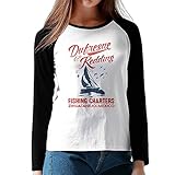 Womens Dufresne & Redding Fishing Charters Design Long Sleeve Baseball Tee