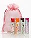 Natural and Organic Fun Flavored 3Girls Holistic Lip Balm 4 Pack - Chocolate Mint, Orange Pop, Coco Cabana, Simply Shea