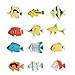 Pixnor Ocean Animal Tropical Fish Figure Model Preschool Kids Toy - 10 Pieces