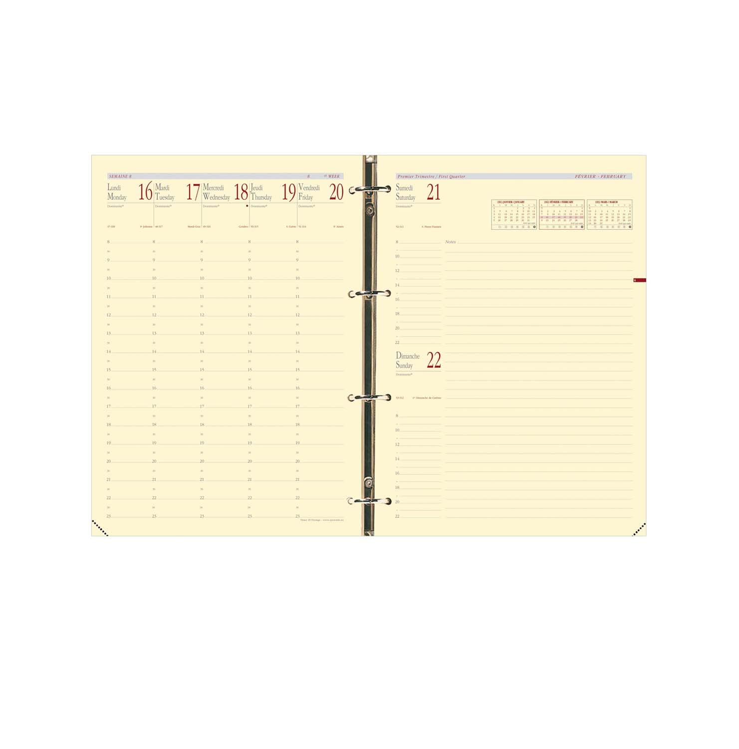 Quo Vadis 2018 Prestige T-Card Office Planner, A4, 16-month