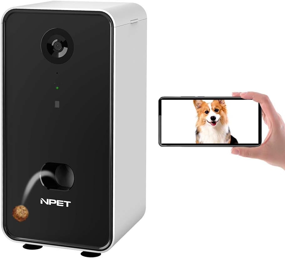pet video monitor and treat dispenser