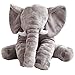 Elephant Stuffed Plush toy Cushion Cute Animals Cushion for Children's Gifts 40cm37cm25cm (Small, Gray)