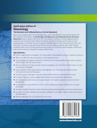 Kinesiology: The Mechanics and Pathomechanics of Human Movement, 3rd South Asian ed 1