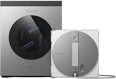 ECOVACS WINBOT W3 OMNI Fensterputzroboter mit Multifunktionsstation, Automatische Reinigung der Wischpads, Intelligente Reinigung entlang der Ränder, Sprühen mit drei Düsen, App-Steuerung