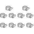 10Pcs Hose Clips 3/8''-5/8''(10-16mm) Jubilee Clips Adjustable 304 Stainless Steel Hose Clamps Worm Drive Pipes Hose Clamps Clips
