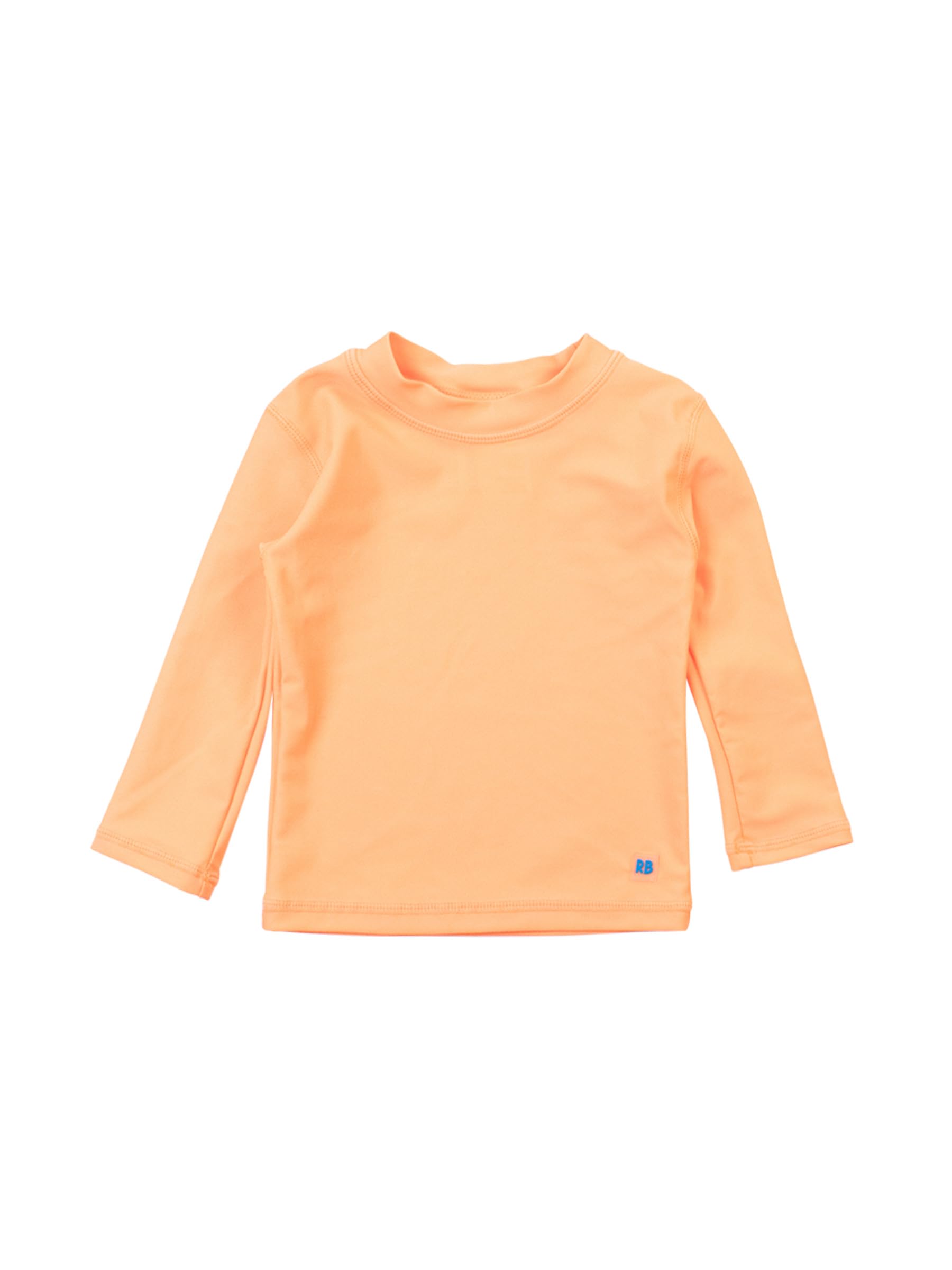 RUGGEDBUTTS® Baby/Toddler Boys Long Sleeve Rash Guard Swim Shirt w/UPF 50+ - Neon Orange, 7 Image